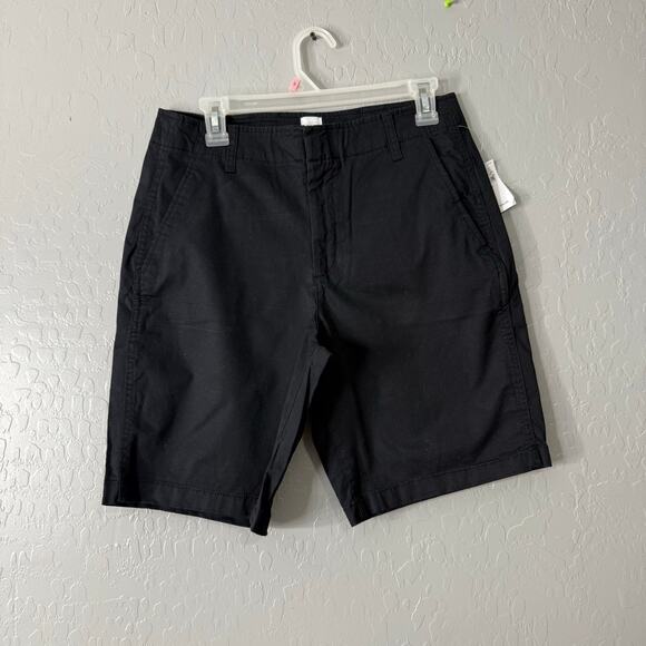 GAP Pants - Gap 9" Downtown Khaki Bermuda Shorts, Black, 8, 743613